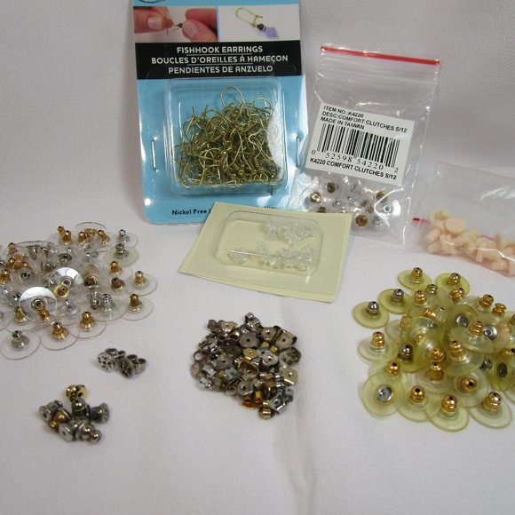 Earring Crafter Bundle - 7 Packages of Earring Backs and Hooks. - Picture 2 of 12